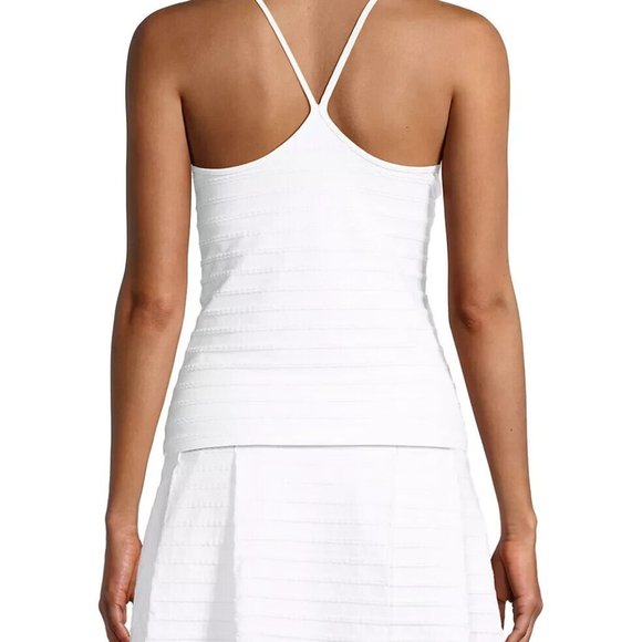 L'Etoile Sport White Simple V-Back Tank Size:M - Picture 5 of 5